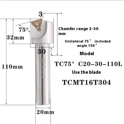 6039 Machining center 15 20 25 30 35 40 45 50 55 60 65 70 75 degree chamfering toolholder TCMT Shandong Denso Pricision Tools Co.,Ltd.